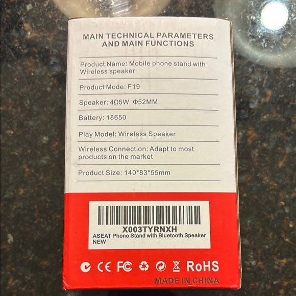 ASEAT F19 Phone Stand with Wireless Speaker - Picture 2 of 3